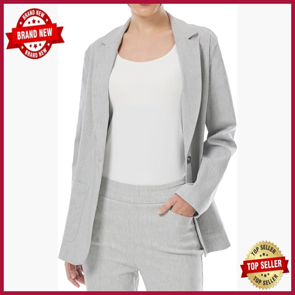 Loose Fit Rayon Blend Casual Blazer Long Sleeve Standard Length
